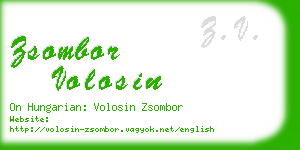 zsombor volosin business card